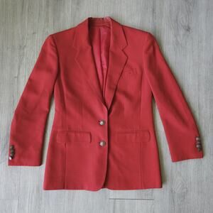 American Airlines Vintage 80s Stewardess Blazer Womens Red 2R Uniform Rare